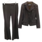 MARELLAmare-la Италия производства полоса рисунок брючный костюм верх и низ выставить 42 серый женский б/у одежда б/у 