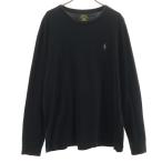 POLO RALPH LAUREN ポロラルフローレン 長袖 Tシャツ M ブラック ロンT メンズ 古着 中古