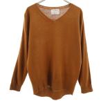 STUDIOUS стерео . Dio s сделано в Японии длинный рукав V шея свитер оттенок коричневого вязаный мужской б/у одежда б/у 