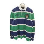 POLO RALPH LAUREN Polo Ralph Lauren окантовка рисунок длинный рукав Rugger рубашка M темно-синий мужской б/у одежда б/у 