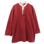 Barbarian балка ba Lien Canada производства длинный рукав Rugger рубашка XL красный мужской б/у одежда б/у 