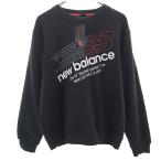  не использовался NEW BALANCE New balance длинный рукав тренировочный футболка M черный мужской б/у одежда б/у 