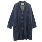 bulle de savon bulle de savon сделано в Японии длинный рукав Denim пальто F темно-синий серия мужской б/у одежда б/у 