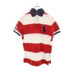 POLO RALPH LAUREN Polo Ralph Lauren окантовка рисунок большой po колено вышивка короткий рукав Rugger рубашка S красный мужской б/у одежда б/у 