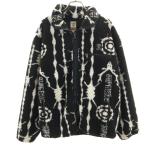 Supreme シュプリーム 21SS サウスツーウエストエイト コラボ 総柄 フリースジャケット M ブラック x SOUTH2 WEST8 メンズ 古着 中古
