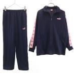 PUMA Puma полоса рисунок спортивная куртка верх и низ выставить 150/140 темно-синий джерси Kids б/у одежда б/у 