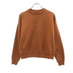 adidas Adidas длинный рукав тренировочный футболка S Brown обратная сторона ворсистый женский б/у одежда б/у 