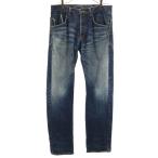  Nano Universe ground пол сделано в Японии Denim брюки 46 индиго голубой джинсы мужской б/у одежда б/у 