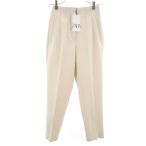 ショッピングzara ZARA ザラ テーパードパンツ S ホワイト系 タグ付き 未使用 レディース 古着 中古