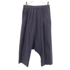 mizuiro ind бледно-голубой Индия linen Blend сделано в Японии шаровары 2 темно-синий стрейч мужской б/у одежда б/у 