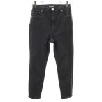 SLY JEANS スライ ジーンズ 日本製 スキニーデニムパンツ 2 ブラック テーパード レディース 古着 中古