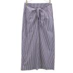 ZARA WOMAN Zara u- man полоса рисунок легкий брюки XS темно-синий женский б/у одежда б/у 