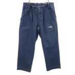GREEN BOWL зеленый миска подтяжки имеется Work Denim брюки woshu голубой джинсы мужской б/у одежда б/у 