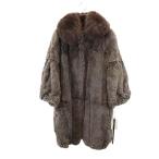 не использовался Sov.sob мех кролика меховое пальто оттенок коричневого женский б/у одежда б/у 