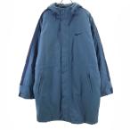 NIKE Nike 90s 00s белый бирка Old с хлопком пальто L голубой серый мужской б/у одежда б/у 