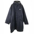 NIKE Nike 90s 00s белый бирка Old задний Logo с хлопком пальто XL черный обратная сторона боа мужской б/у одежда б/у 