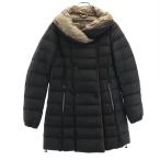 DUVETICA デュベティカ ブルガリア製 ダブルブレスト ダウンコート 42 チャコールブラック レディース 古着 中古