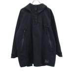 KiUkiu половина Zip плащ свободный размер черный тянуть over женский б/у одежда б/у 