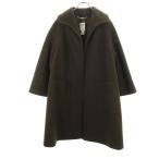 CELINE セリーヌ フランス製 カシミヤブレンド メルトン コート 40 カーキ レディース 古着 中古