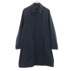 GYMPHLEX ジムフレックス ステンカラーコート M ネイビー 裏メッシュ メンズ 古着 中古
