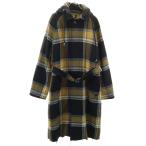 DIESEL дизель шерсть Blend проверка пальто M черный мужской б/у одежда б/у 