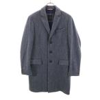 TOMMY HILFIGER Tommy Hilfiger шерсть Blend пальто 46 темно-синий мужской б/у одежда б/у 