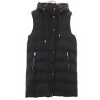 ショッピングzara ZARA ザラ ロング 中綿ベスト XS ブラック系 レディース 古着 中古