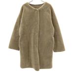 relume JOURNAL STANDARD レリューム ジャーナルスタンダード ボアコート M アッシュブラウン レディース 古着 中古