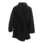 ショッピングzara ZARA ザラ フェイク ファーコート XS ブラック レディース 古着 中古