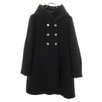 ショッピングzara ZARA ザラ ウールブレンド コート M ブラック レディース 古着 中古
