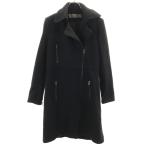 ZARA BASIC ザラベーシック ウールブレンド コート M ブラック レディース 古着 中古