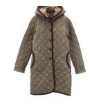 ラベンハム キルティングコート 6 ブラウン系 LAVENHAM フード レディース 古着 中古