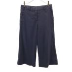 theory теория linen Blend широкий укороченные брюки 2 темно-синий стрейч женский б/у одежда б/у 