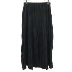 ISSEY MIYAKE Issey Miyake 90s сделано в Японии Old длинный длина плиссировать обработка юбка шаровары L черный женский б/у одежда б/у 