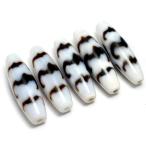 Yahoo! Yahoo!ショッピング(ヤフー ショッピング)天珠 五福臨門天珠 白 ３８×１２ｍｍ ☆ 縁結び 子宝