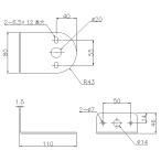 IKK バスマーカー用 L型 ステー SUS430 L-108 10枚セット