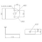 IKK バスマーカー用 L型 ステー 鉄 L-102 10枚セット