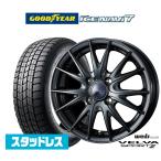 【2024年製】スタッドレスタイヤ ホイール4本セット ウェッズ ヴェルヴァ SPORT2 (スポルト2) グッドイヤー ICE NAVI アイスナビ 7 日本製 155/65R14