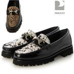 (初売りセール)パスクッチ PASCUCCI ローファー レディース シューズ レザー 7967 イタリア製 フラット 本革 バイカラーローファー