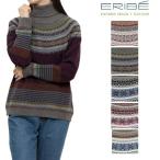 ERIBE エリベ レディース タートル ニット セーター ノルディック クルーネック アルパインカーディガン メリノウール