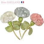 ナチュラルブローチ レディース レディス フランスブランド brand スカーフ留め ピンブローチ ROSE HAYLLAND big rose