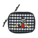 Yahoo! Yahoo!ショッピング(ヤフー ショッピング)MOOMIN ムーミン リトルミイ 雑貨コレクション お気に入り Wファスナーミニポーチ 206538 K 2022年4月 かわいい 小物入れ ポーチ チェック柄 [re]