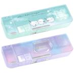 ショッピング筆箱 窓明き シアードロップ ソフトペンケース 筆箱 03020/スローライフエナガ 03021/モフモフキトゥンズ Q 2ドア 両開き 鉛筆削り付 2025年8月 女の子 かわいい