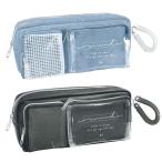 W прозрачный карман авторучка сумка кисть коробка 03037/ma Индия Denim 03038/ma Индия черный Q 2025 год 8 месяц девочка симпатичный канцелярские товары пенал простой прозрачный пружина есть 