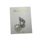 淡水真珠音符タックピンブローチレディース