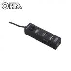 OHM переключатель имеется 4 порт USB ступица чёрный PC-SH4PP1-K