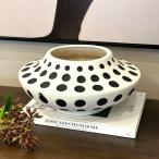 ショッピング水玉 セラミックベース モノクロ水玉模様