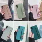 iPhone ケース カバー 7 8 Plus X XS XR XSMax 11 11Pro 11ProMax 12 13 mini SE かわいい シンプル 韓国 キャンディ パステル カラー おしゃれ ベルト付き