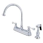 Kingston Brass KB3751BLBS Vintage set Kitchen Faucet with Brass Sprayer, 8-1/2-Inch, Polished Chrome 並行輸入品