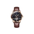 ショッピングLuxury TIME WARRIOR Automatic Men's Watches Luxury Chronograph Top Grain Genuine Leather Band, Japanese Automatic Movement (Gold) 並行輸入品